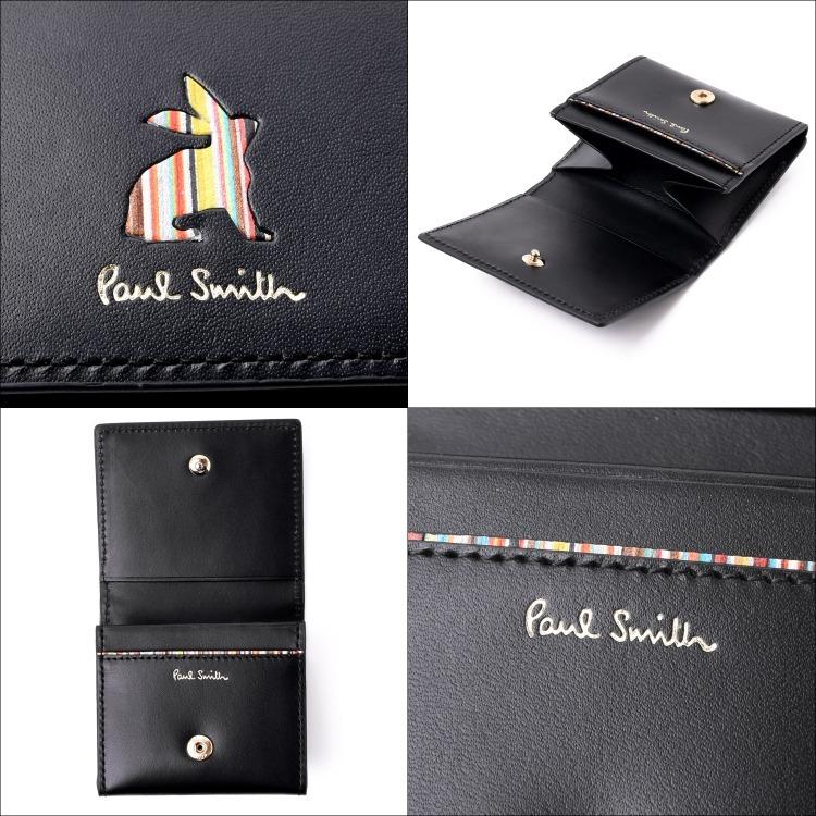 ポールスミス Paul Smith 財布 コインケース メンズ 本日限定 プレゼント 小銭入れ シンプル ミニ 牛革 名入れ おしゃれ レザー マーケトリーストライプラビット