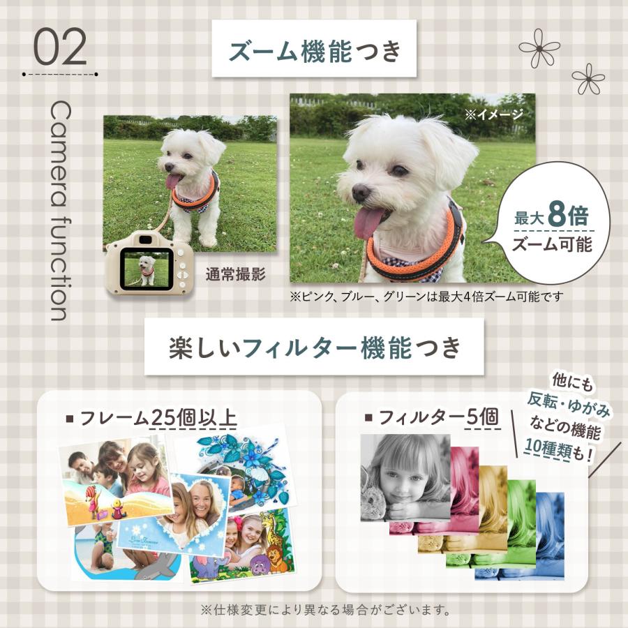 [在庫処分] キッズカメラ 写真 動画 32GB SDカード付き ゲーム内蔵 子供用 カメラ おもちゃ カード ゲーム 写真 動画 デジカメ トイカメラ 子供の日 | ブランド登録なし | 04