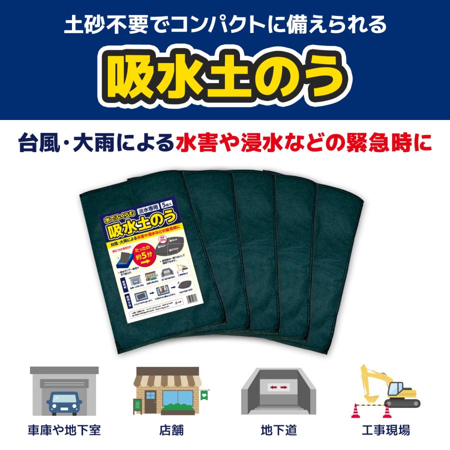 MRG JAPAN 土のう 吸水土のう 水でふくらむ 台風 災害 豪雨 浸水 対策