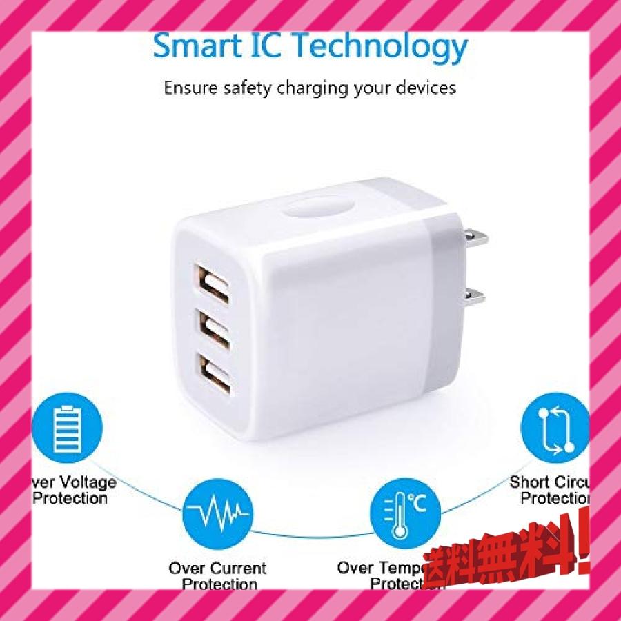 3ポートusb充電器 2個セット Viviber Usb Acアダプター Iphone充電器 Iphone Usbコンセント アンドロイド急速充電器 タイ Alf874216 安心 丁寧 真心堂 通販 Yahoo ショッピング