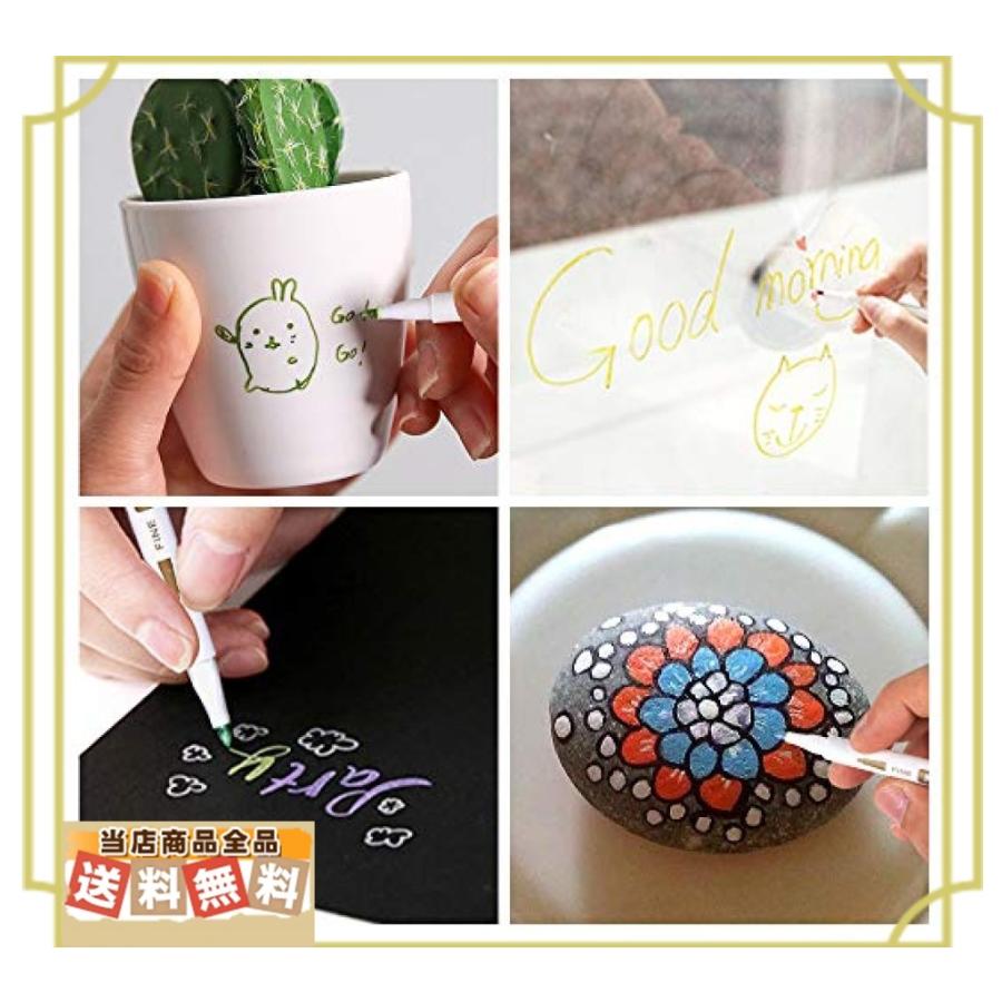 Lineon メタリック マーカーペン 24色 カラーペン ステンシル6枚付 水性 速乾 フォト アルバム 手作り カード 年賀 Jpx 安心 丁寧 真心堂 通販 Yahoo ショッピング