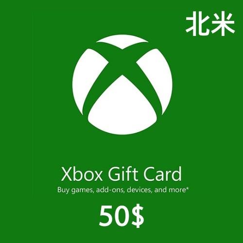 コード通知 北米版 $50ドル ブランド品 XBOXギフトカード