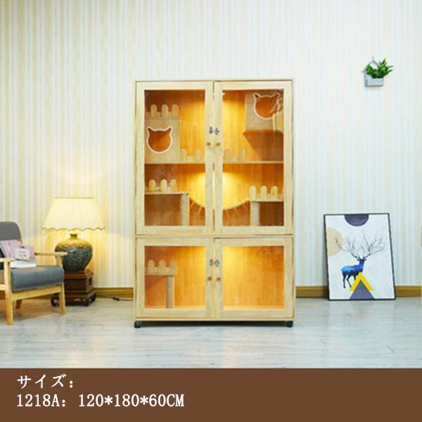 海外品 猫の別荘 ネコハウス 猫部屋 猫 ハウス、ベッド アパート ペット キャット別墅 通気 無臭 天然（全実木製） 【2361815459】(13944円)