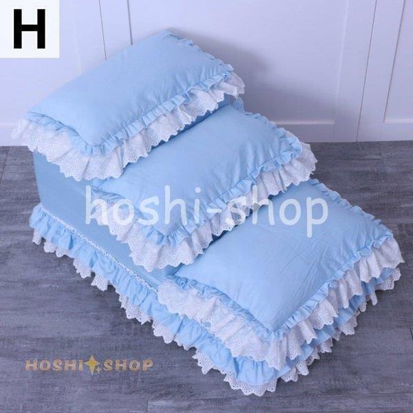 お値下げ ペット 犬 猫 階段 ステップ 段差移動 補助階段 柔らかい クッション 3段 無地 チェック柄 ドット柄 フリル 花柄 レース ドッグ キャット ホワイト 【JSB2470549505】(14586円)