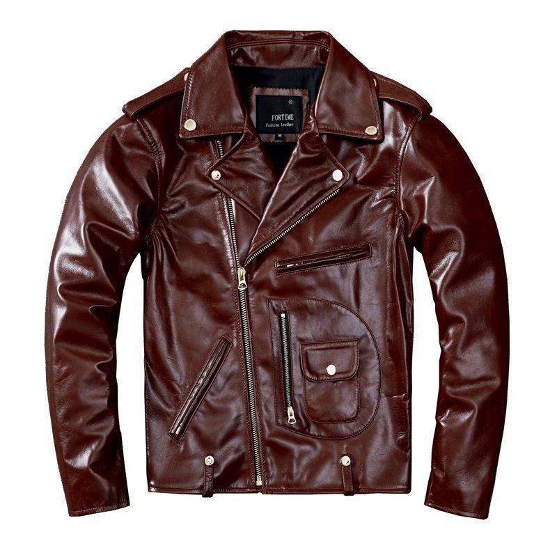 送料無料 ライダースジャケット メンズ レザージャケット 本革ジャケット 本革 アウター コート 革ジャン ライダース ジャケット バイクジャケット 革ジャン 革ジャケット 【M1821636447】(10755円)