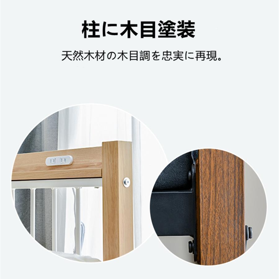 ロフトベッド シングル コンセント付き パイプベッド ハイタイプ 北欧風 おしゃれ 金属 子供用 大人用 子供部屋 スチール ベッド 一年保証 weight