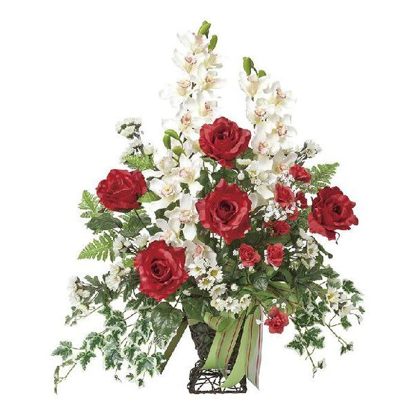 送料無料ポイント10倍《アートグリーン》《人工観葉植物》光触媒　光の園　ローズカップ