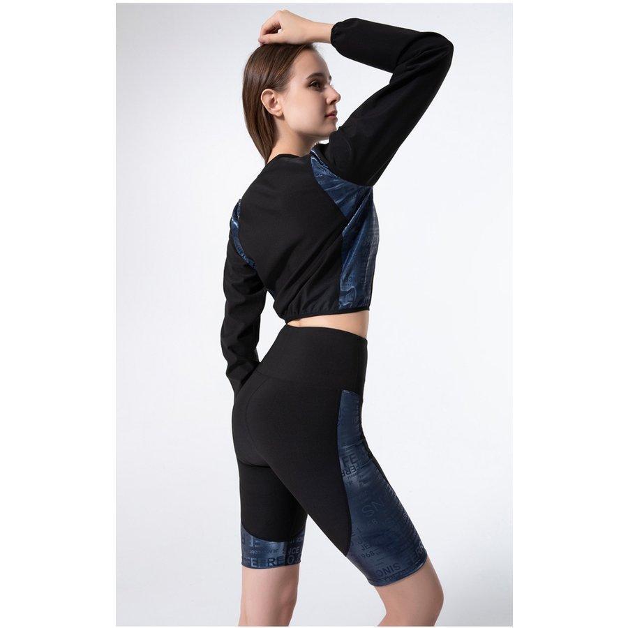 ジャージセット 2点セット ハーフレギンス 保温 プルオーバー 爆汗トレーニング 代謝アップ トレーニング ダイエット 発汗促進 カロリー消費 冬の汗活 | ホームアイホーム | 13