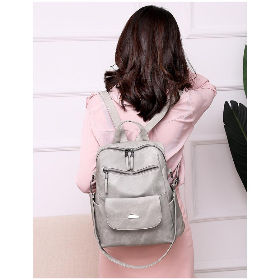 リュック ショルダーバッグ おしゃれ レディース PU 大人 3way かわいい 大容量 リュックサック 通勤 革 通学 女子 学生 | ブランド登録なし | 09