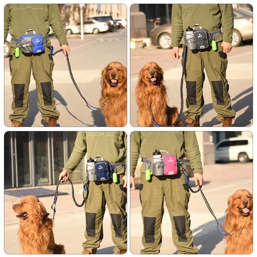 犬 ペット散歩用ウエストバッグセット おでかけマナーカプセル ゴミ袋 犬用リード ランニングポーチ ウォーキング ジョギング 収納 機能性 | ホームアイホーム | 05