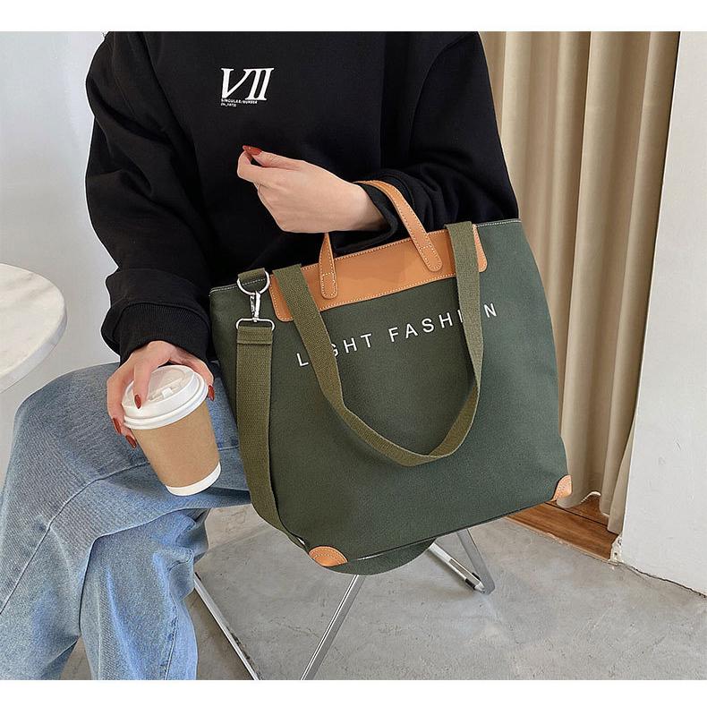 トートバッグ ショルダーバッグ レディース カバン 無地 切り替え プリント A4 通勤バッグ 通学 旅行 布 シンプル 肩掛け かわいい ビジネス カジュアル | ブランド登録なし | 13