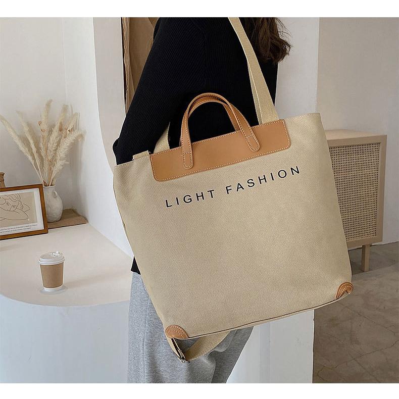 トートバッグ ショルダーバッグ レディース カバン 無地 切り替え プリント A4 通勤バッグ 通学 旅行 布 シンプル 肩掛け かわいい ビジネス カジュアル | ブランド登録なし | 06