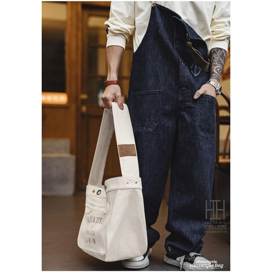 メッセンジャーバッグ 帆布 ビッグショルダーバッグ メンズ プリント 大容量 キャンバストート キャンバス トートバッグ 斜めがけバッグ 大きめ A4 おしゃれ | ホームアイホーム | 13