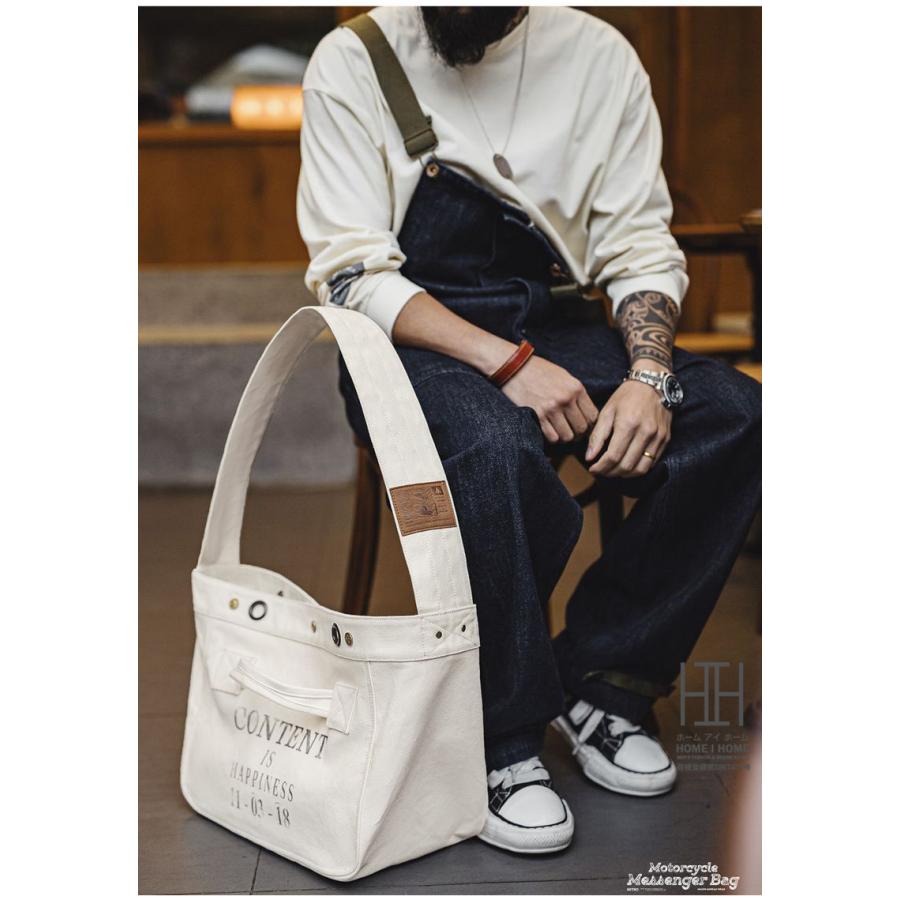 メッセンジャーバッグ 帆布 ビッグショルダーバッグ メンズ プリント 大容量 キャンバストート キャンバス トートバッグ 斜めがけバッグ 大きめ A4 おしゃれ | ホームアイホーム | 14