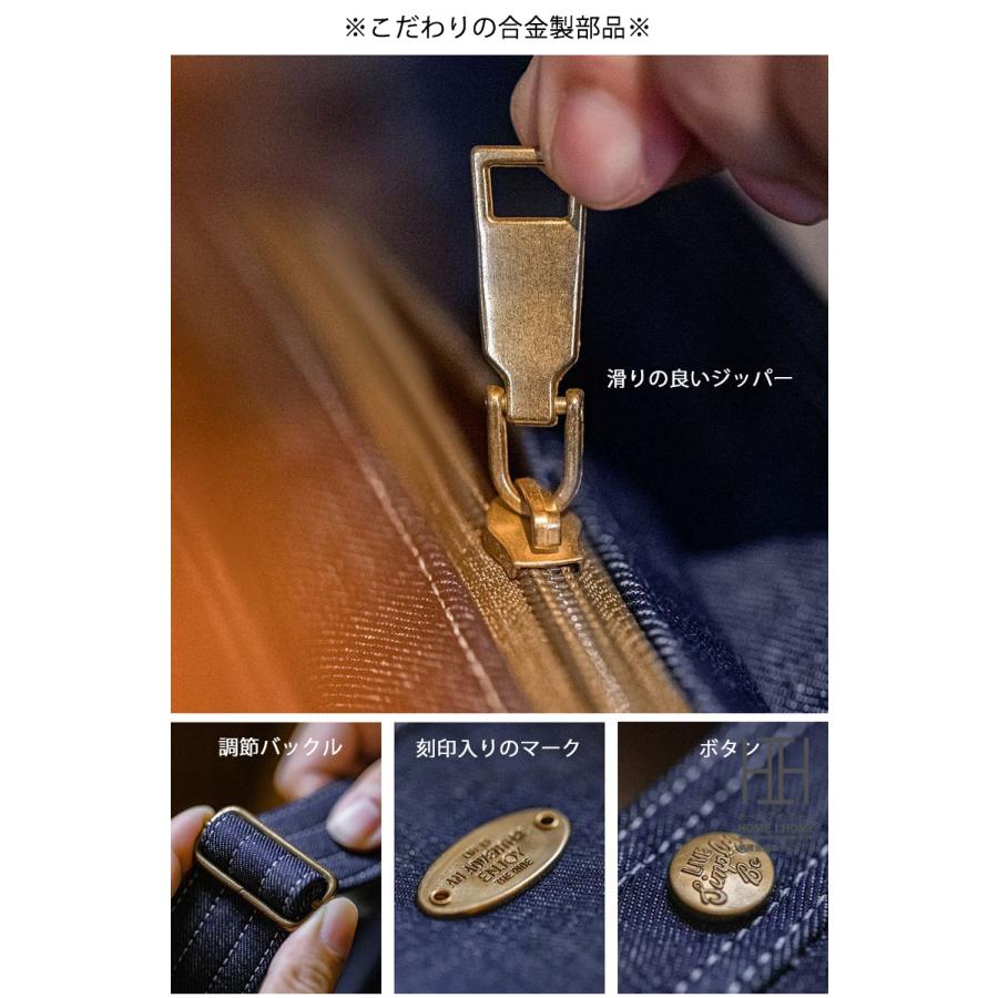 デニムショルダーバッグ 本革 使いやすい 肩掛け メンズ 9.6オンス デニム レディース 鞄 プレゼント ボディバッグ 本革 バッグ 鞄 斜めがけバッグ 大人 | ホームアイホーム | 06