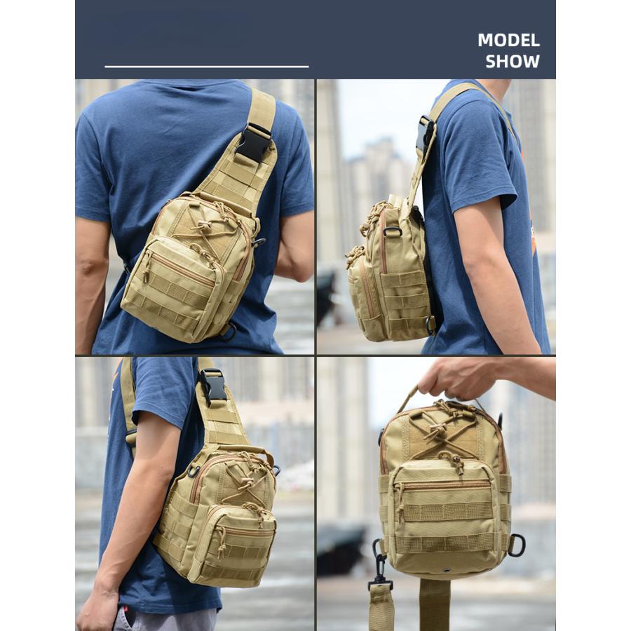 ボディバッグ カモフラージュ 迷彩柄 モール式 2WAY メンズバッグ 手持ち 鞄 ミリタリーバッグ 撥水加工 900D高密度ナイロン生地 大容量機能バッグ | ホームアイホーム | 10