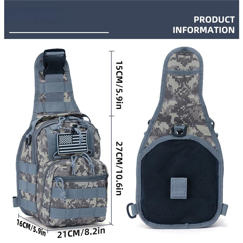 ボディバッグ カモフラージュ 迷彩柄 モール式 2WAY メンズバッグ 手持ち 鞄 ミリタリーバッグ 撥水加工 900D高密度ナイロン生地 大容量機能バッグ | ホームアイホーム | 13
