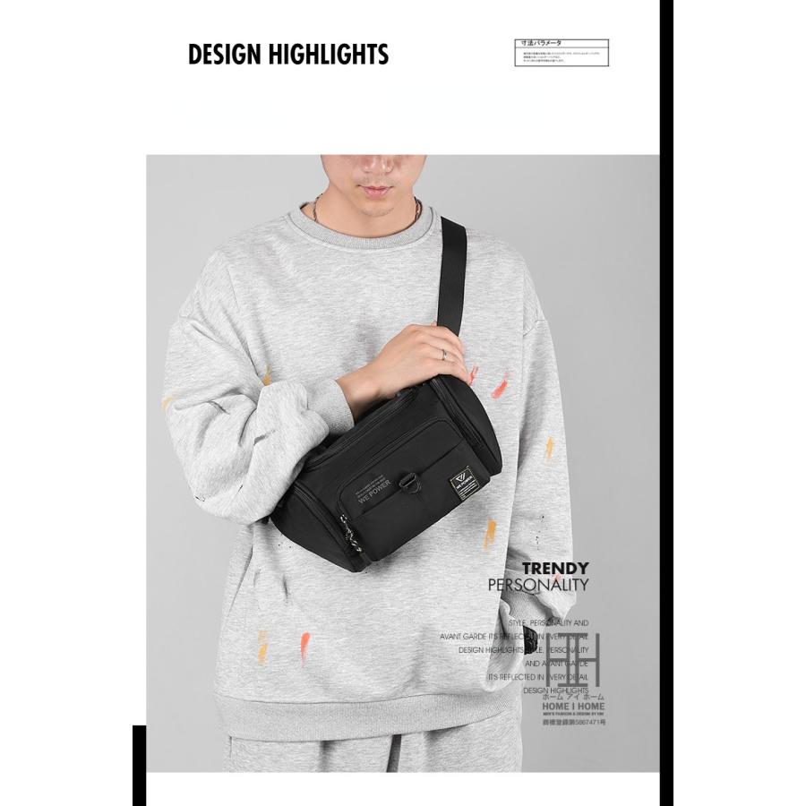 ウエストバッグ バディバッグ 撥水 ショルダーバッグ ナイロンバッグ メンズ ビッグサイズ 通学 アメカジ ストリート ユニセックス アウトドア | ホームアイホーム | 07