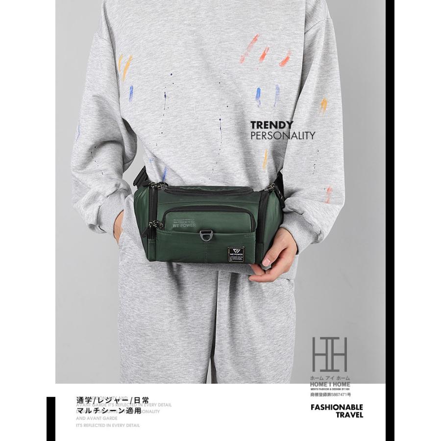 ウエストバッグ バディバッグ 撥水 ショルダーバッグ ナイロンバッグ メンズ ビッグサイズ 通学 アメカジ ストリート ユニセックス アウトドア | ホームアイホーム | 08