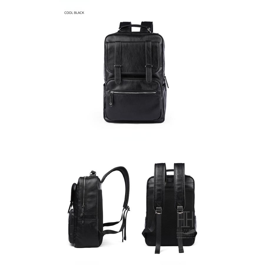 リュック メンズ 大容量 レザー 革 スクエア バックパック撥水 防汚 リュックサック デイパック バッグ 通勤 通学 ビジネス 学生 アウトドア | ホームアイホーム | 11