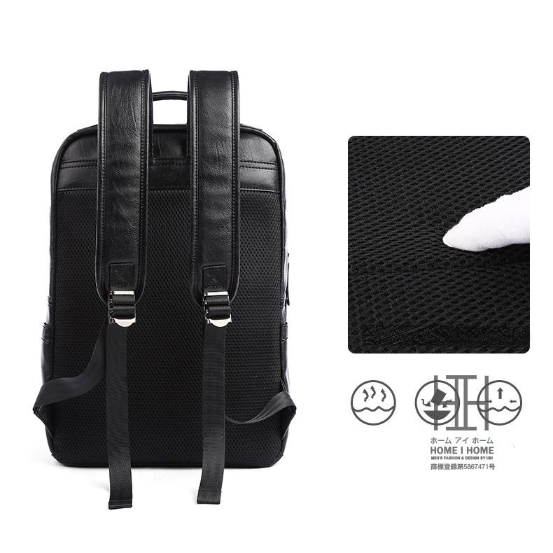リュック メンズ 大容量 レザー 革 スクエア バックパック撥水 防汚 リュックサック デイパック バッグ 通勤 通学 ビジネス 学生 アウトドア | ホームアイホーム | 03