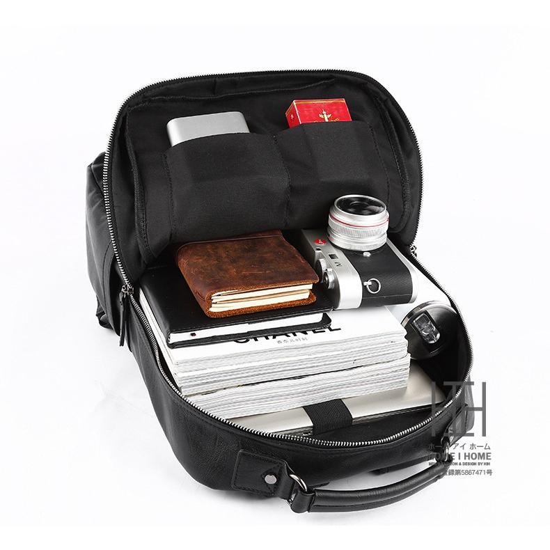 リュック メンズ 大容量 レザー 革 スクエア バックパック撥水 防汚 リュックサック デイパック バッグ 通勤 通学 ビジネス 学生 アウトドア | ホームアイホーム | 04