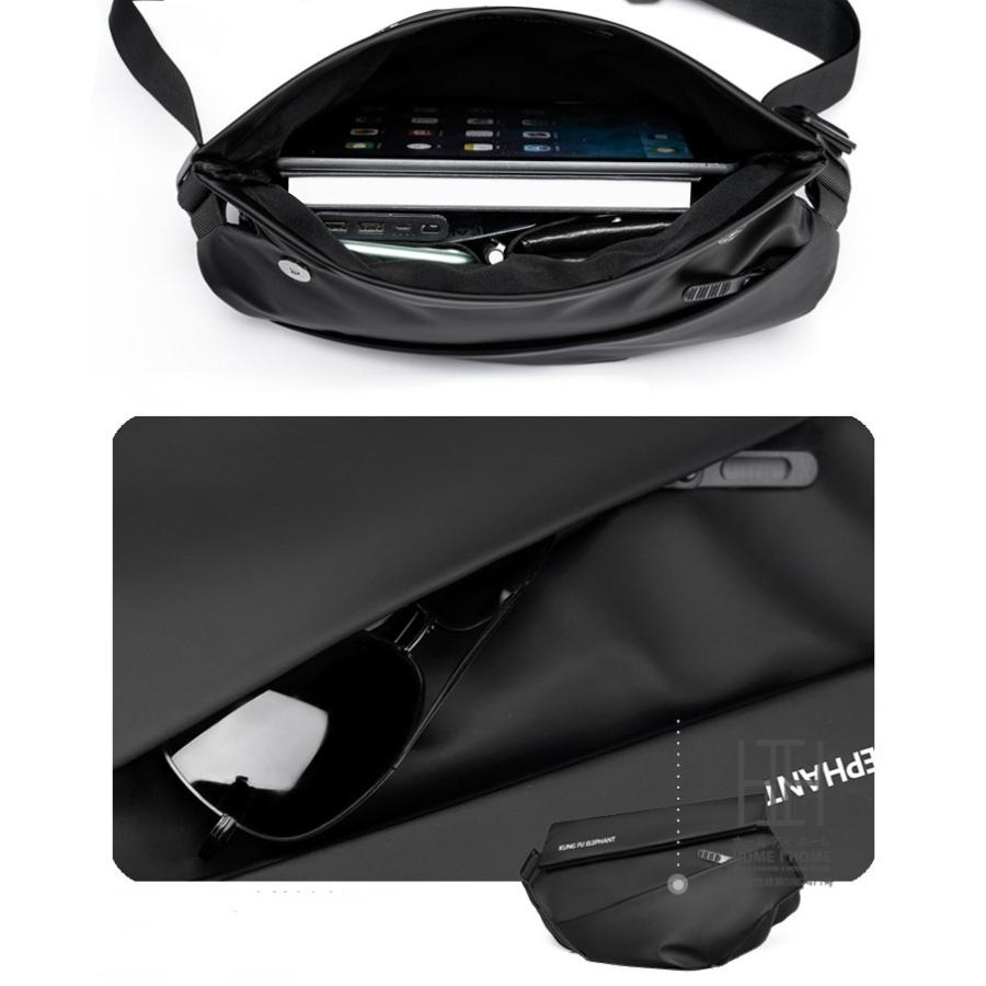 メンズバディバッグ ショルダーバッグ 撥水加工 斜め掛けバッグ ワンショルダー ボディリュック ウエストポーチ ストリート 旅行 通学 男性 | ホームアイホーム | 08