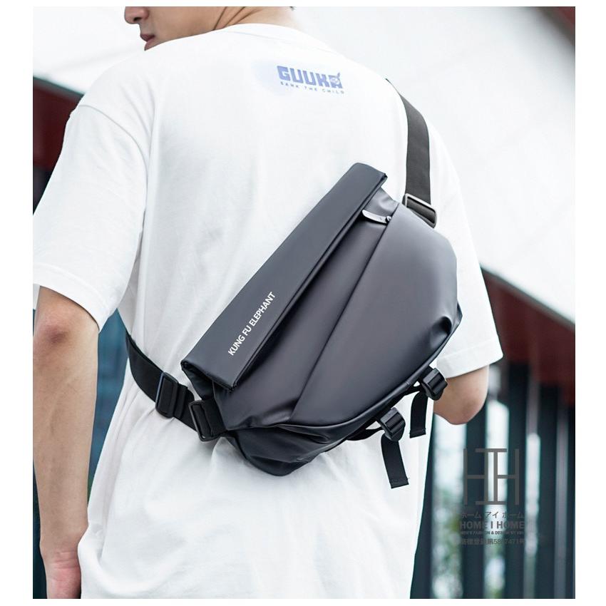 メンズバディバッグ ショルダーバッグ 撥水加工 斜め掛けバッグ ワンショルダー ボディリュック ウエストポーチ ストリート 旅行 通学 男性 | ホームアイホーム | 11