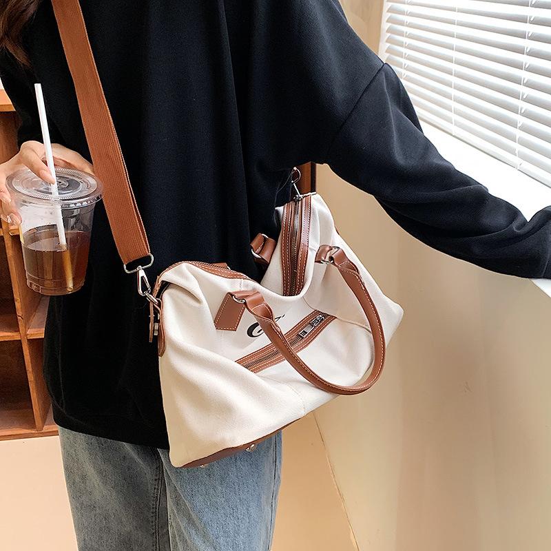 ショルダーバッグ レディース 鋲付き トートバッグ 2WAY キャンパスバッグ 大容量 カジュアル ストリート ユニセックス | ホームアイホーム | 05