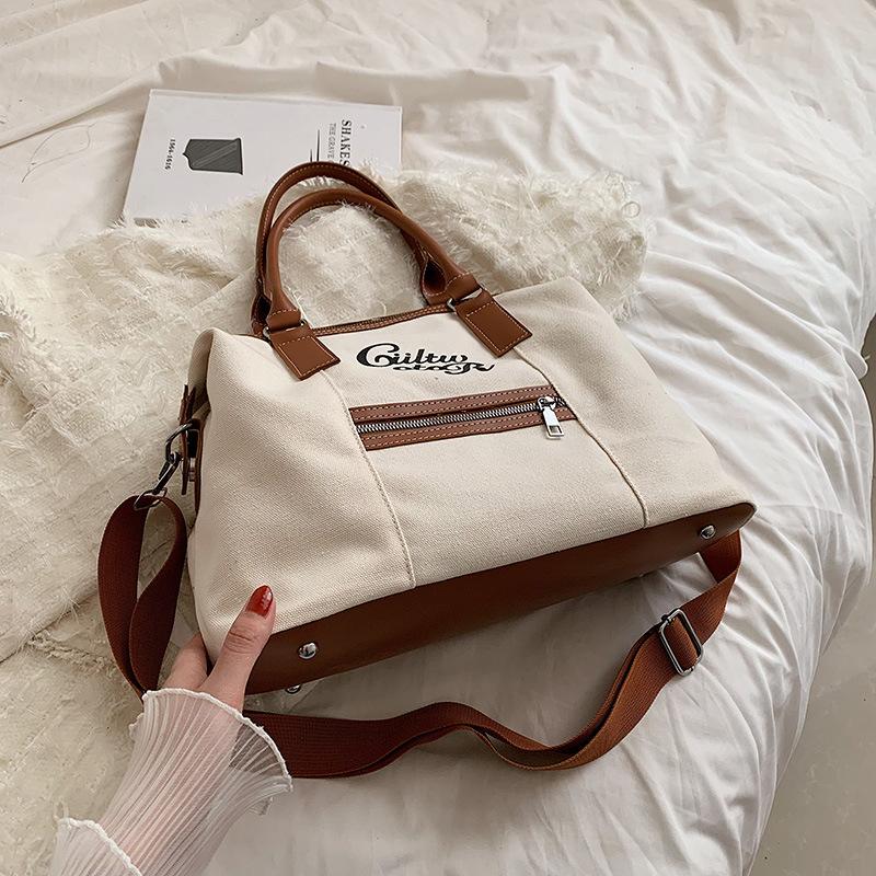 ショルダーバッグ レディース 鋲付き トートバッグ 2WAY キャンパスバッグ 大容量 カジュアル ストリート ユニセックス | ホームアイホーム | 03