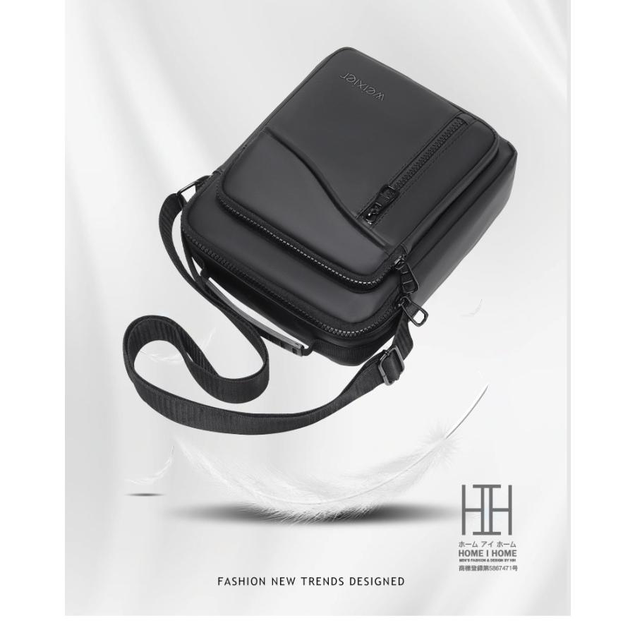 ショルダーバッグ ショルダー PU レザー トートバッグ 2WAY 手持ち 撥水 ミニトート メンズバッグ パーティー 通勤 デイリー  黒 | ホームアイホーム | 05