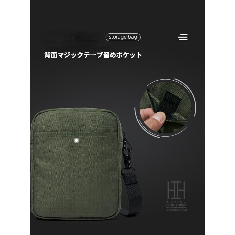 ショルダーバッグ メンズ レディース ミニショルダーバッグ 撥水 斜め掛け 大人 ミニ 無地 小さめサコッシュ ワンショルダーバッグ 黒 | ホームアイホーム | 07