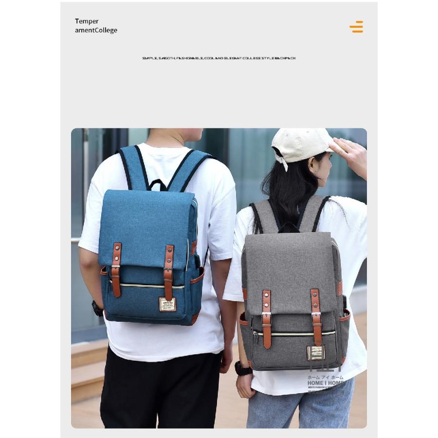 リュック リュックサック ユニセックス バックパック メンズ 大容量 USB口 カジュアル A4 ブランド 防水 通学 PCバッグ 軽量 | ホームアイホーム | 05