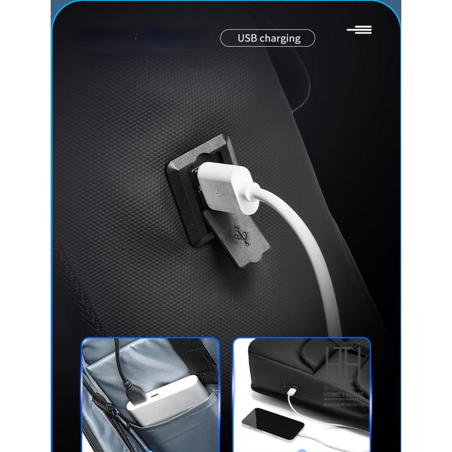 ビジネスリュック 大容量 撥水 USB口 通勤 メンズ リュック リュックサック 通学 出張 ノートPC対応 A4 B4 シンプル ユニセックス | ホームアイホーム | 05