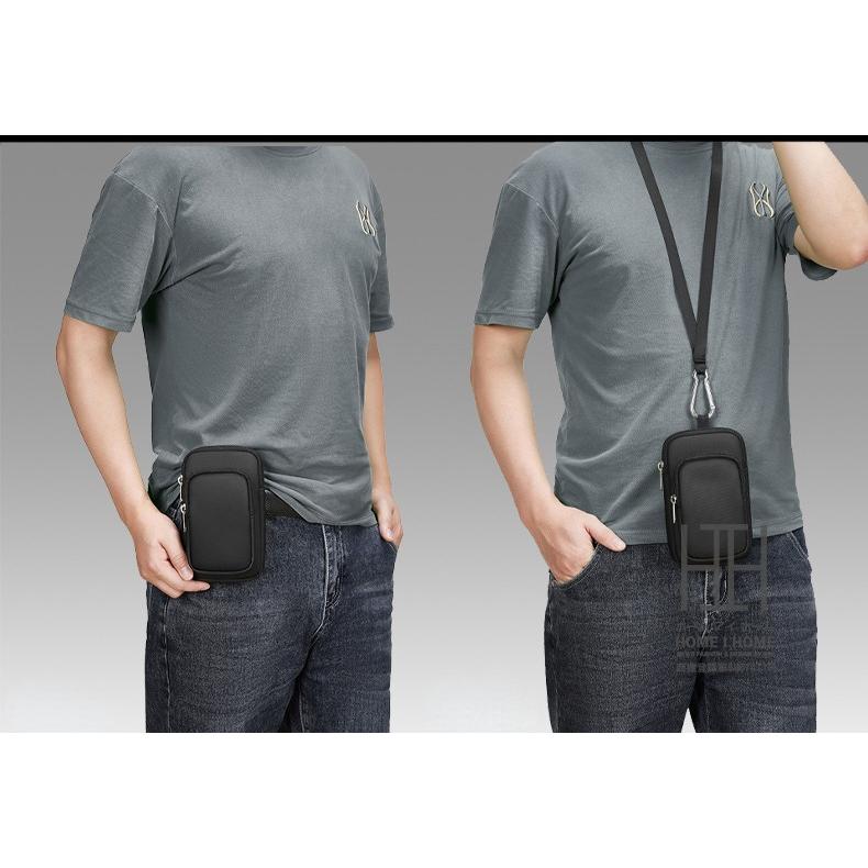 スマホポーチ ショルダーバッグ ウエストポーチ 斜め掛け 撥水 ミニショルダーバッグ 財布 多機能 ミニバッグ 肩掛け カジュアル シンプル | ホームアイホーム | 04