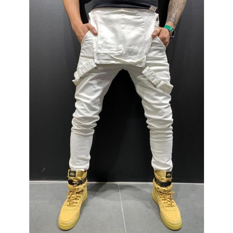 サロペット オーバーオール スキニー メンズ パンツ 細身 スリム デニム 無地/迷彩 アウトドア アメカジ カッコイイ オールインワン おしゃれ きれいめ 春 秋 | ホームアイホーム | 04