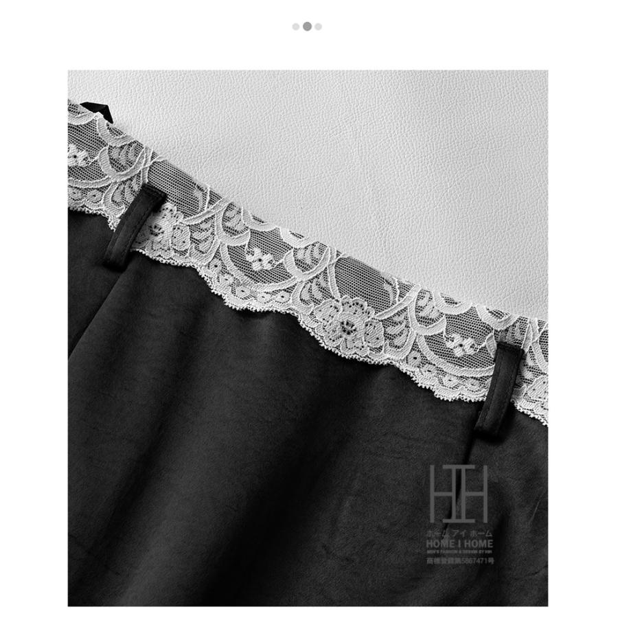 ロングスカート マキシ レース入り サテンスカート マキシ タイト 細身 スリム 体型カバー ロングスカート きれいめ 光沢感 ハイウエスト Iライン 美脚 通勤 | ホームアイホーム | 13