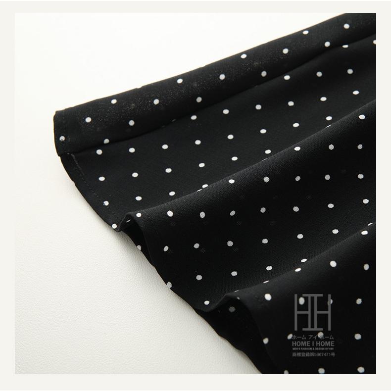 スカート オフィス レディース Aライン プリントスカート ロングスカート フレアスカート フレア ロング 水玉 柄 ドット 後ろゴム きれいめ オフィスカジュアル | ホームアイホーム | 07