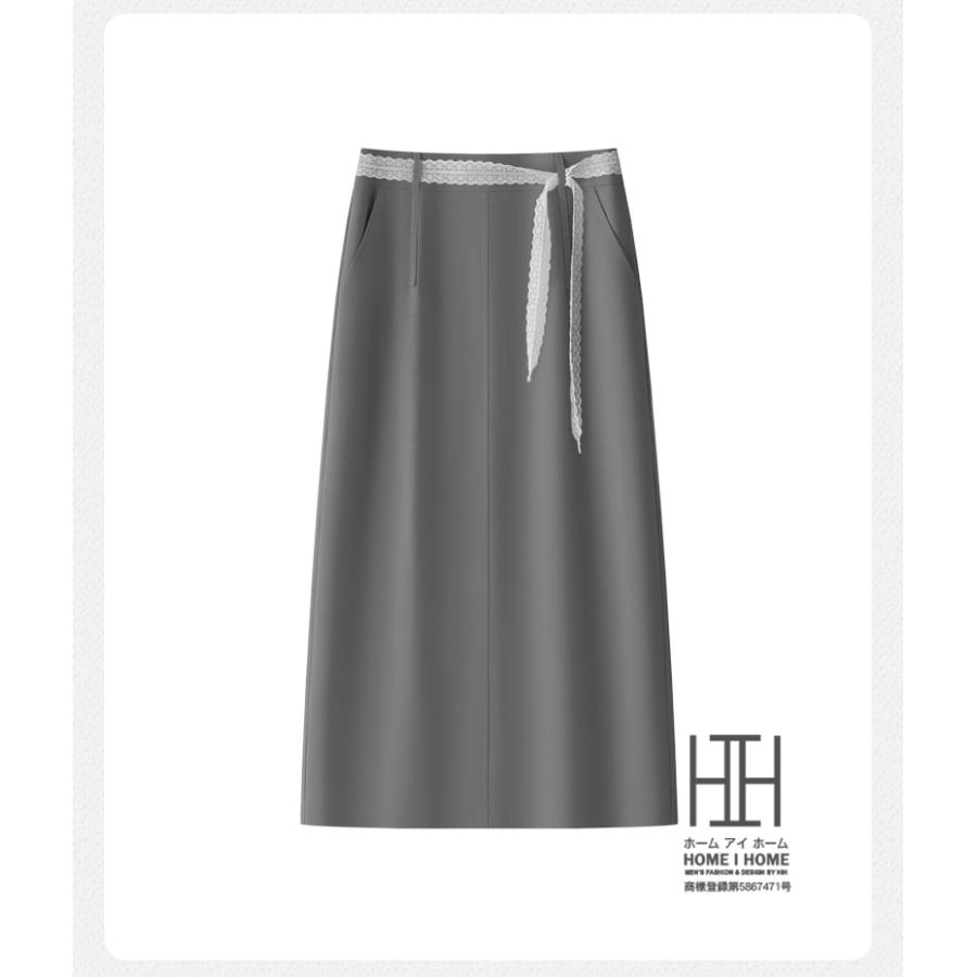 ロングスカート Iラインスカート タイトスカート レディース 冷感 涼しい ウェストレース おしゃれ キレイめ シンプル 無地 通勤 体型カバー ミモレ丈 ロング | ホームアイホーム | 08