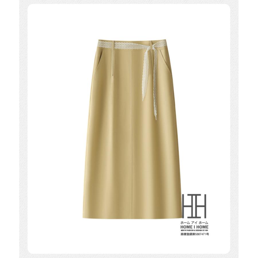 ロングスカート Iラインスカート タイトスカート レディース 冷感 涼しい ウェストレース おしゃれ キレイめ シンプル 無地 通勤 体型カバー ミモレ丈 ロング | ホームアイホーム | 09