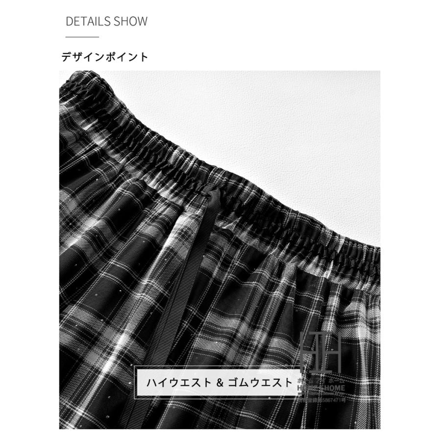スカート 着痩せ 高見え チュールスカート チェック柄 ロング ボリューム チュール 春 夏 秋 冬 大人 フレアスカート aライン フレア 大きいサイズ 脚長効果 | ホームアイホーム | 06