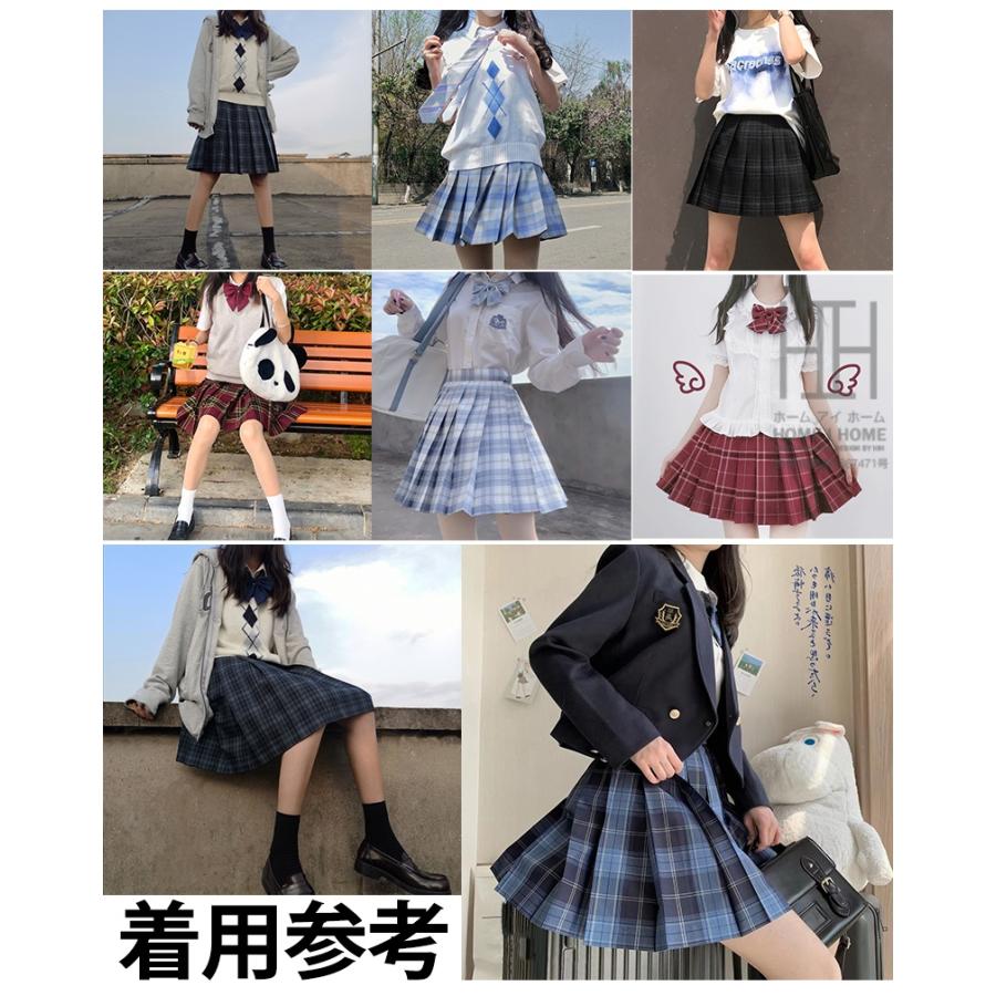 プリーツスカート レディース チェック柄 ミニスカート 学生 高校生 フレアスカート 可愛い 膝上 スクール JK制服 スカート丈 選べる 43cm 48cm 10色展開 通学 | ホームアイホーム | 24