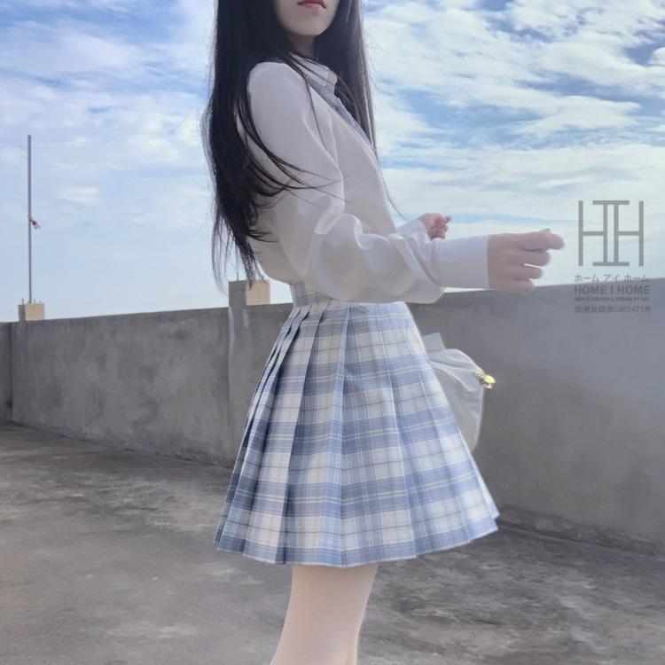 プリーツスカート レディース チェック柄 ミニスカート 学生 高校生 フレアスカート 可愛い 膝上 スクール JK制服 スカート丈 選べる 43cm 48cm 10色展開 通学 | ホームアイホーム | 12