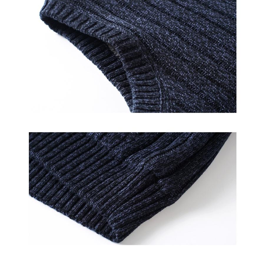 ニットベスト 裏起毛 メンズ ニット ベスト ジップアップ 立ち襟 無地 シンプル 前開き ビジネス | ホームアイホーム | 10