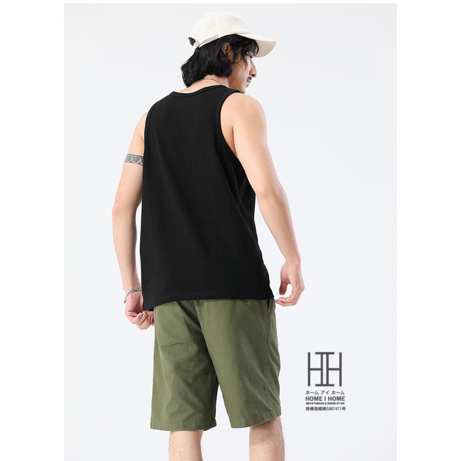 タンクトップス メンズ ロゴ おしゃれ ヘビーウェイト 棉100% ベスト Tシャツ ヴィンテージ風 抜染プリント 色落ちしにくい ノースリーブ 運動 スポーツ 部屋着 | ホームアイホーム | 24