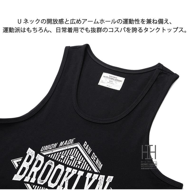 タンクトップス メンズ ロゴ おしゃれ ヘビーウェイト 棉100% ベスト Tシャツ ヴィンテージ風 抜染プリント 色落ちしにくい ノースリーブ 運動 スポーツ 部屋着 | ホームアイホーム | 12