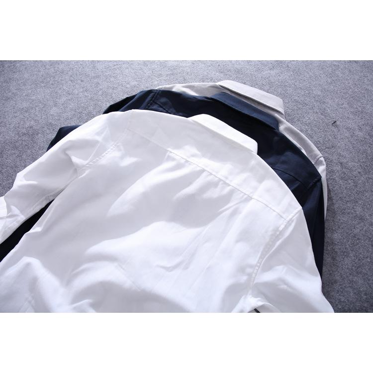 オックスフォードシャツ ボタンダウン 長袖 メンズ ワンポイント 刺繍入り ロゴ コットン おしゃれ スタイリッシュ お兄系 カジュアル トップス 羽織り | ホームアイホーム | 06