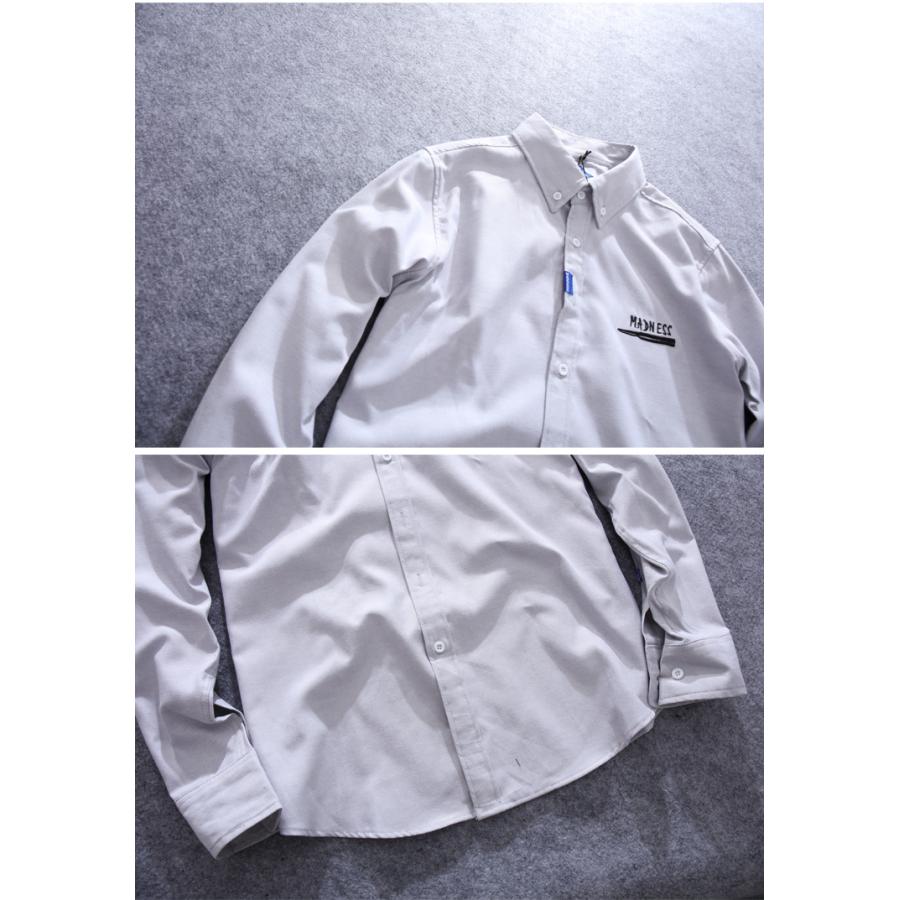 オックスフォードシャツ ボタンダウン 長袖 メンズ ワンポイント 刺繍入り ロゴ コットン おしゃれ スタイリッシュ お兄系 カジュアル トップス 羽織り | ホームアイホーム | 11