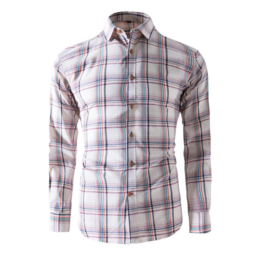 シャツ メンズ チェックシャツ 長袖シャツ 綿 通気 通勤 仕事 春秋 カジュアルシャツ カジュアル おしゃれ チェック レギュラー ギンガムチェック 柄シャツ | ホームアイホーム | 02