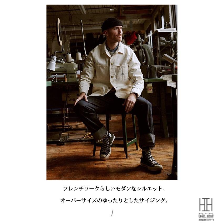 ワークシャツ シャツジャケット メンズ 長袖 無地 綿 大きいサイズ ベージュ レギュラーカラー フレンチワークアウター ジャケット ミリタリーシャツ おしゃれ | ホームアイホーム | 04